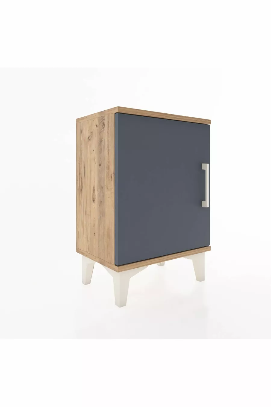 Chevet Arges avec 2 étagères et 1 porte Pin-Anthracite