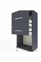 Chevet Arges 2 tiroirs Anthracite-Anthracite