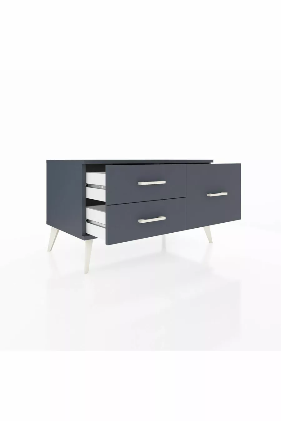 Commode Hyperion 3 étagères Anthracite-Anthracite