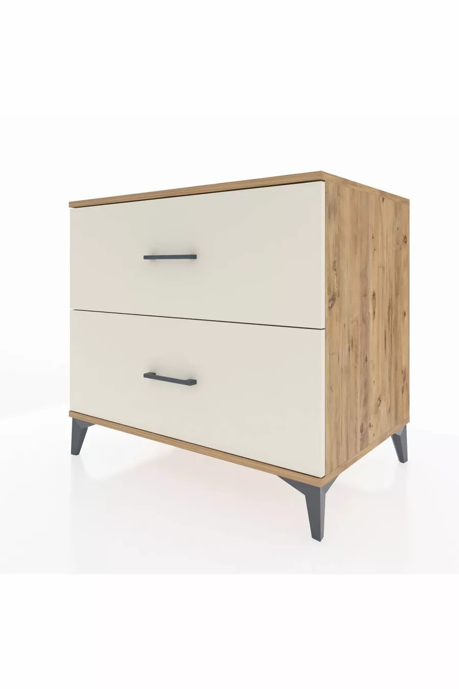 Commode Kronos à 2 tiroirs Pin-Pierre d'Agate