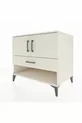 Commode Kronos avec 2 étagères, 1 tiroir et 2 portes, Pierre de Lune-Pier de Lune
