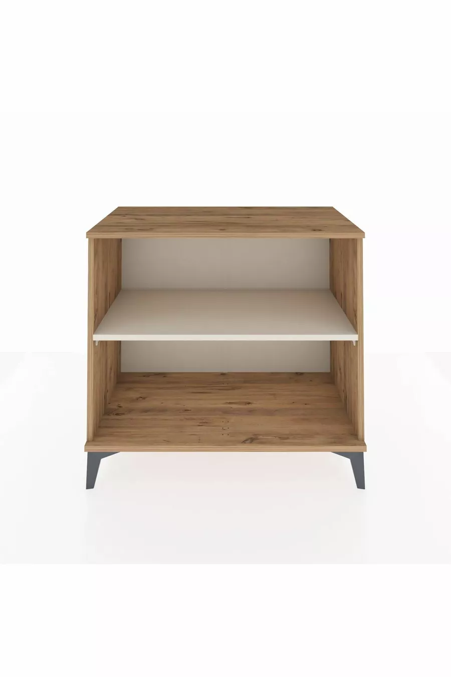 Commode Hyperion à une étagère en pin-pierre de lune