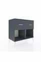 Commode Hyperion 2 tiroirs Anthracite-Anthracite