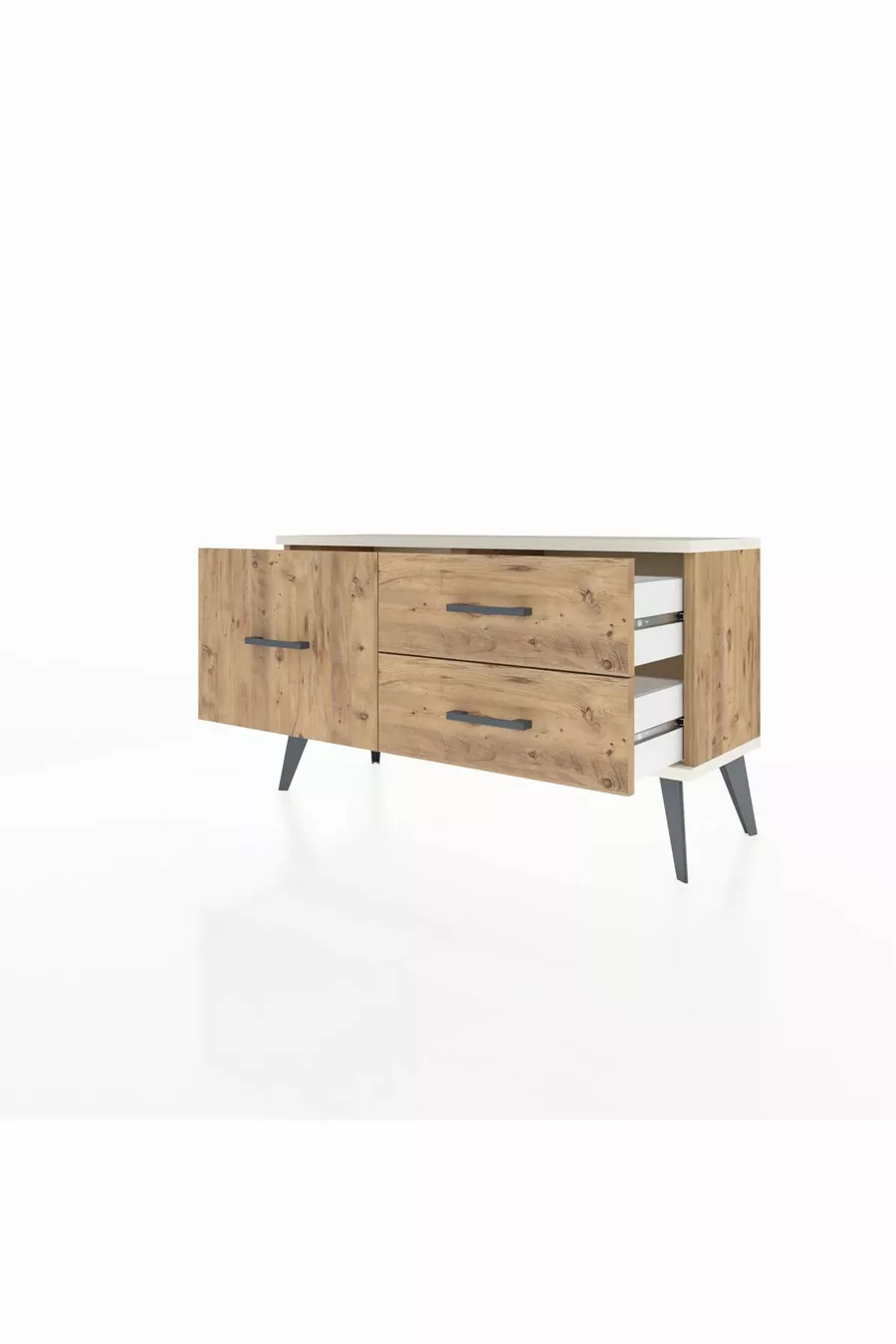 Commode Arges 3 tiroirs Pin-Silex/Pin