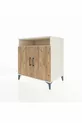 Commode Kronos 3 étagères 2 portes Pierre de lune-Pin
