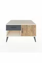 Commode Kronos avec une étagère, un tiroir et une porte, Pierre de lune-Pin/Anthracite