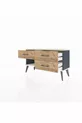Commode Arges 3 tiroirs Anthracite-Gris pierre / Pin