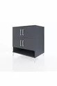 Commode Kronos 4 étagères 4 portes Anthracite-Anthracite