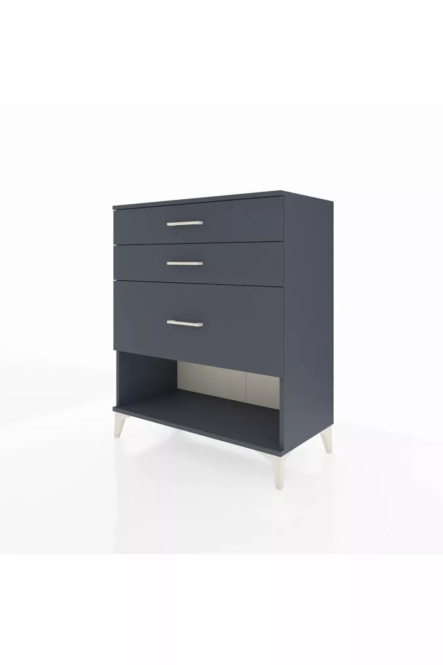 Commode Hyperion 3 tiroirs Anthracite-Anthracite