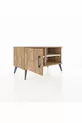 Commode Hyperion à 2 étagères avec une porte en pin-pin / pierre de lune