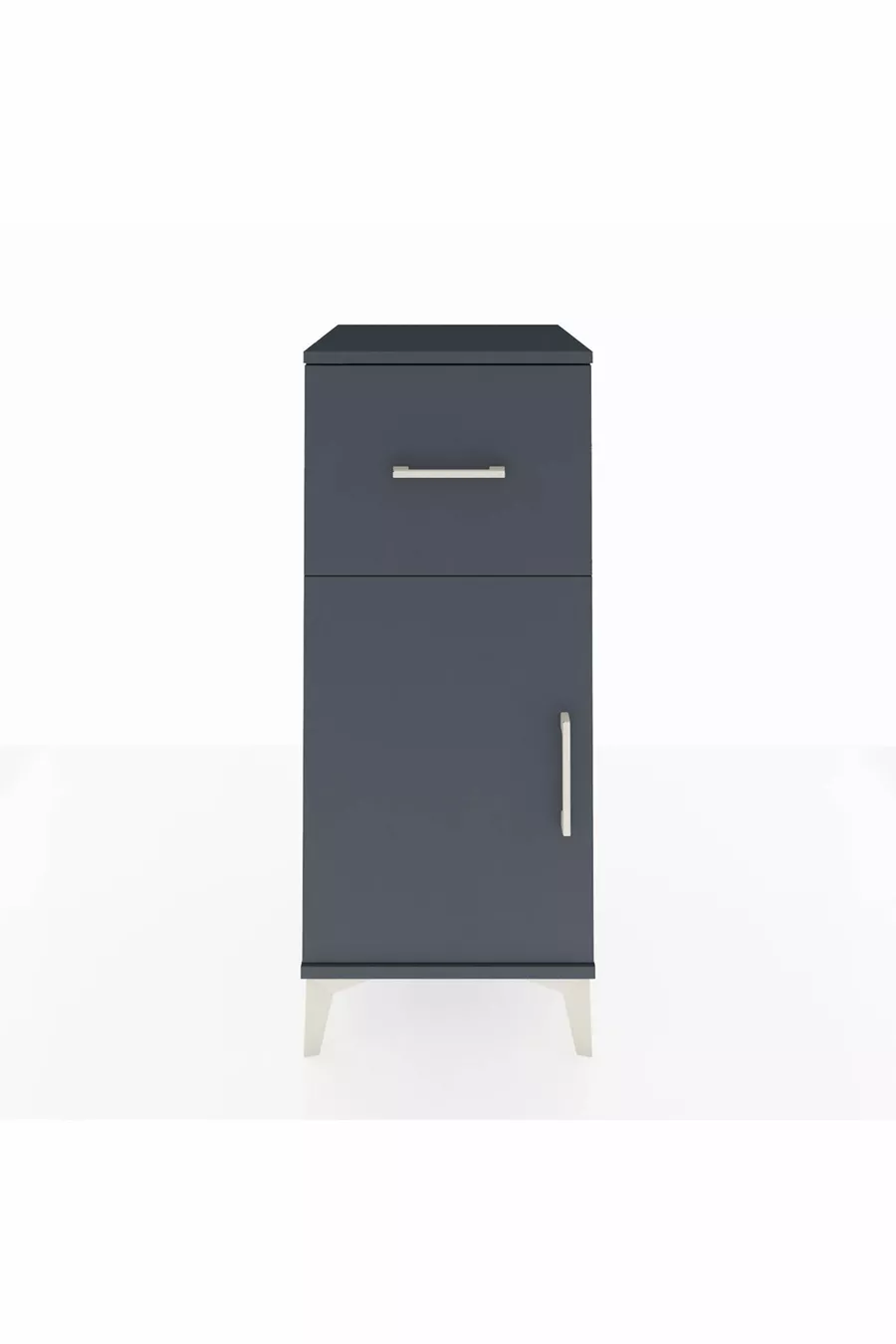 Commode Hyperion avec une étagère, un tiroir et une porte, Anthracite-Anthracite