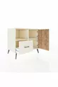 Commode Kronos à 2 étagères, 1 tiroir, 2 portes, Pierre de lune/Pin