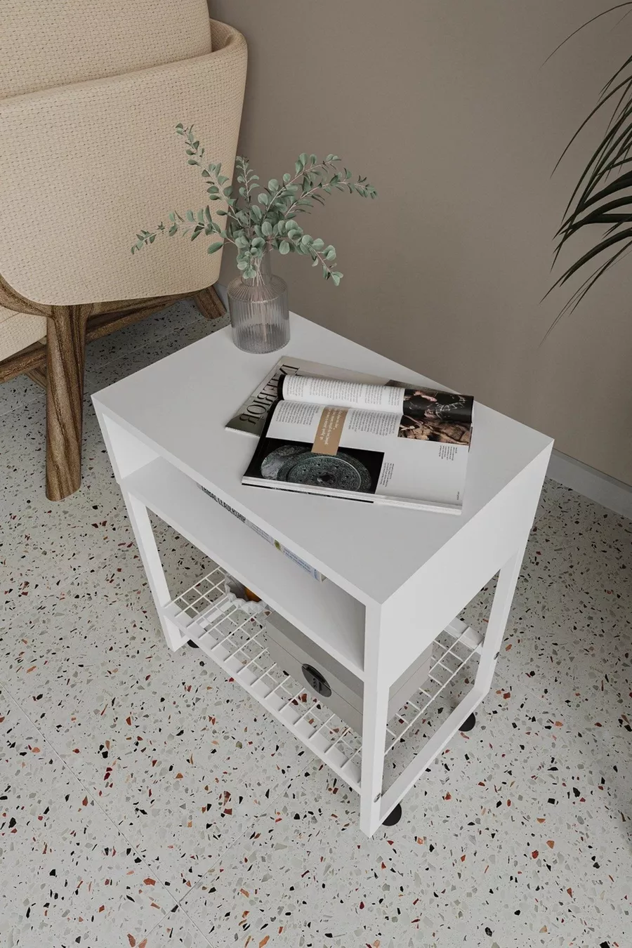 Table de chevet en métal Armoni