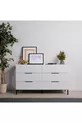 Commode Oryana à 6 tiroirs - Blanc Lac Mat cm
