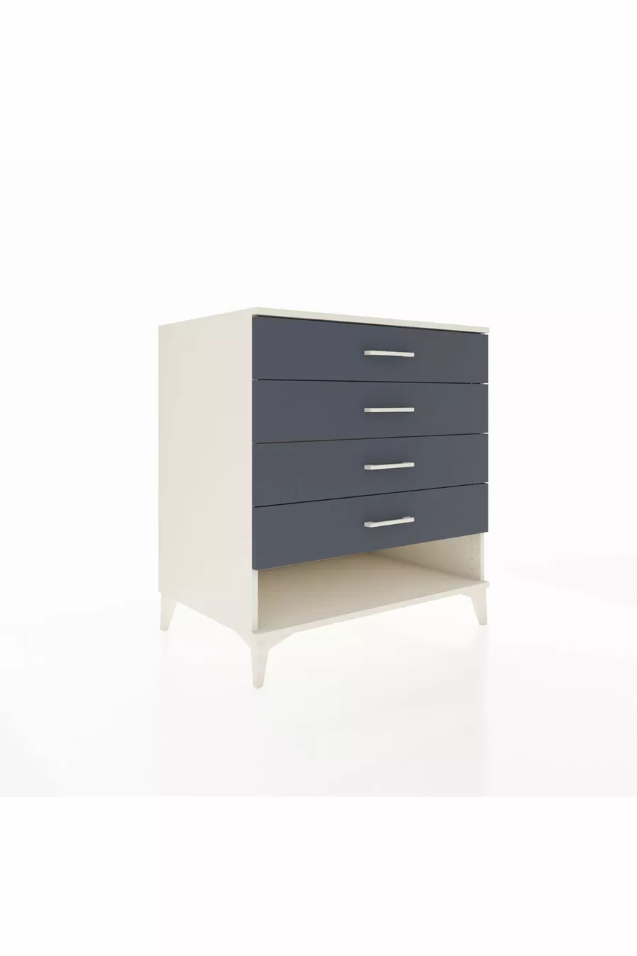 Commode Kronos 4 tiroirs Pierre de lune-Anthracite