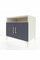 Commode Kronos 2 étagères 2 portes Pierre de Lune-Anthracite