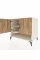 Commode Kronos 2 étagères 2 portes Pierre de Lune-Pin