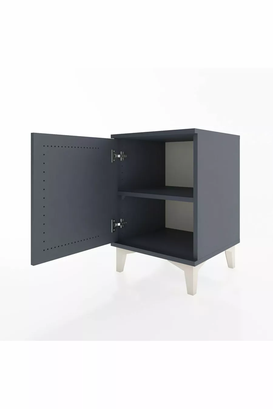 Chevet Hyperion avec une étagère unique et une porte unique Anthracite-Anthracite