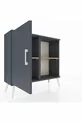 Commode Arges avec 2 étagères et 1 porte Anthracite-Anthracite/Sapin