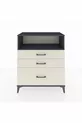 Commode Hyperion à une étagère et trois tiroirs Anthracite-Quartz