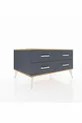 Commode Kronos 4 étagères Anthracite-Sapin/Anthracite