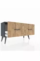 Commode Arges 2 Tiroirs Anthracite-Anthracite/Sapin