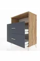 Commode Hyperion à une étagère et 2 tiroirs Pin-Anthracite