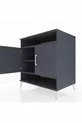 Commode Kronos 3 étagères 2 portes Anthracite-Anthracite