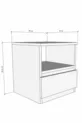 UMUT COMMODE ANTHRACITE GRIS - PIN DE L'ATLANTIQUE 1 TIROIR CM