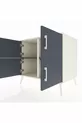 Commode Kronos 2 étagères 4 portes Pierre de Lune-Anthracite