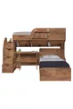 Lits superposés, lits superposés Aura avec lit, armoire à 3 portes + 2 matelas Comfort