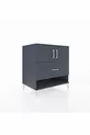 Commode Kronos avec 2 étagères, 1 tiroir et 2 portes, Anthracite-Anthracite