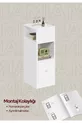Table de chevet Mia Dar – Table de chevet avec tiroir, compartiment ouvert interchangeable, table d'appoint