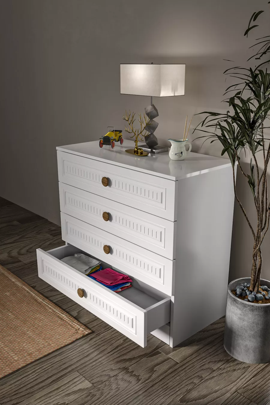 BUFFET BOHÈME AVEC PORTES EN MDF