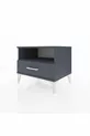 Commode Hyperion à une étagère et un tiroir Anthracite-Anthracite