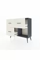 Commode Arges 3 tiroirs Anthracite-Anthracite/Pierre de lune