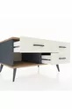 Commode Kronos 3 tiroirs Anthracite-Sapin/Pierre de lune