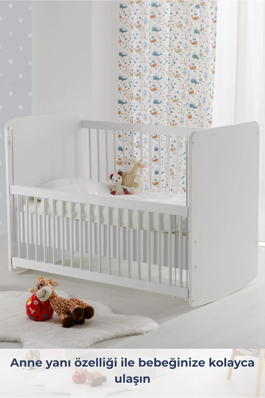 Berceau Bébé Oscillant Pratique à Côtés de Maman - Lit Bébé - Lit Parc - Cm - 