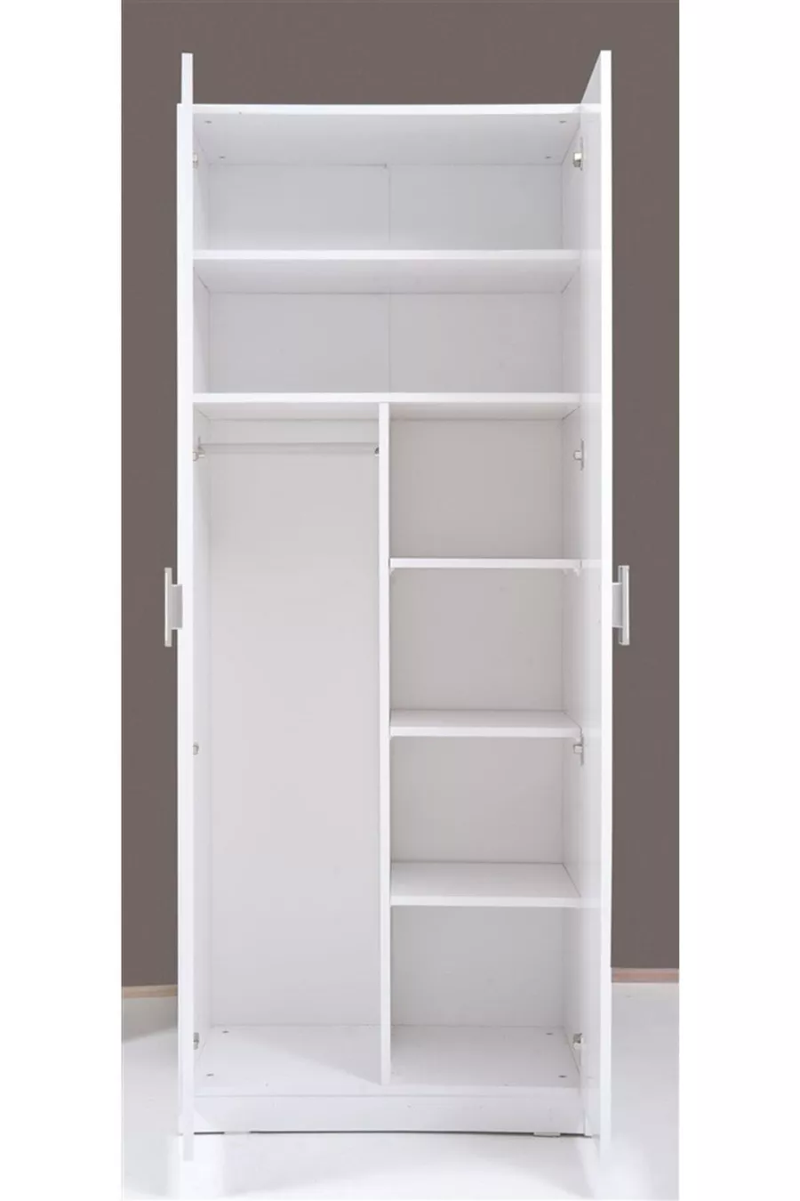 Plus  Armoire Stella 2 Portes - Blanc Brillant