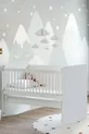 Berceau pour bébé à bascule et fixe - Lit pour bébé - Lit parc - Blanc - Cm - 