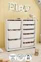 Armoire à 9 paniers Armoire multi-usages Armoire à jouets Vert clair et blanc