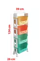 Armoire à jouets à 4 niveaux, organisateur de jouets, armoire à jouets avec panier