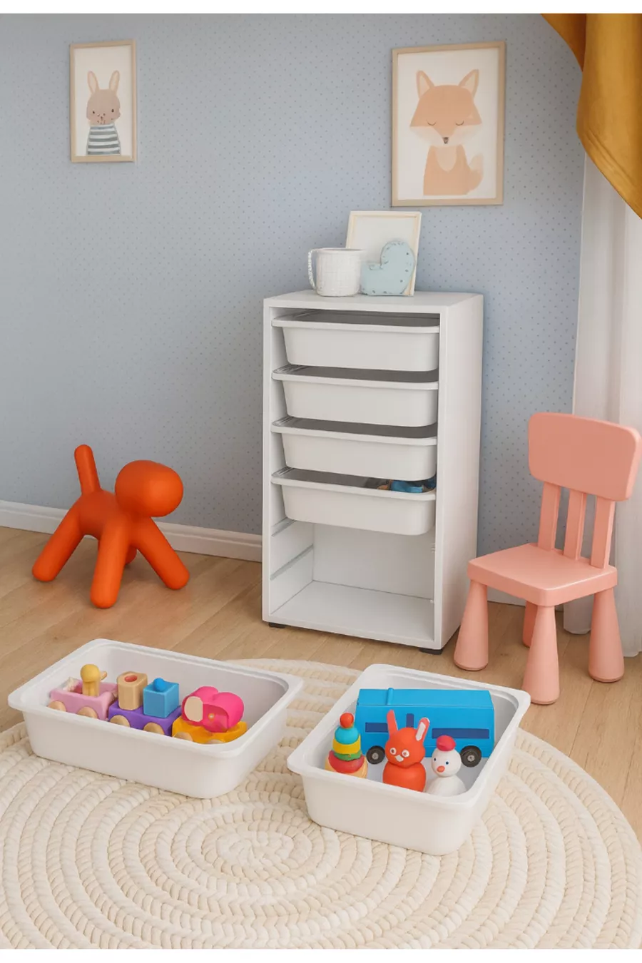Armoire à jouets pour enfants polyvalente