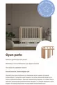 Ensemble de Berceau en Bois Naturel (BL) X - lit pour maman, lit, parc de jeu, lit junior Montessori