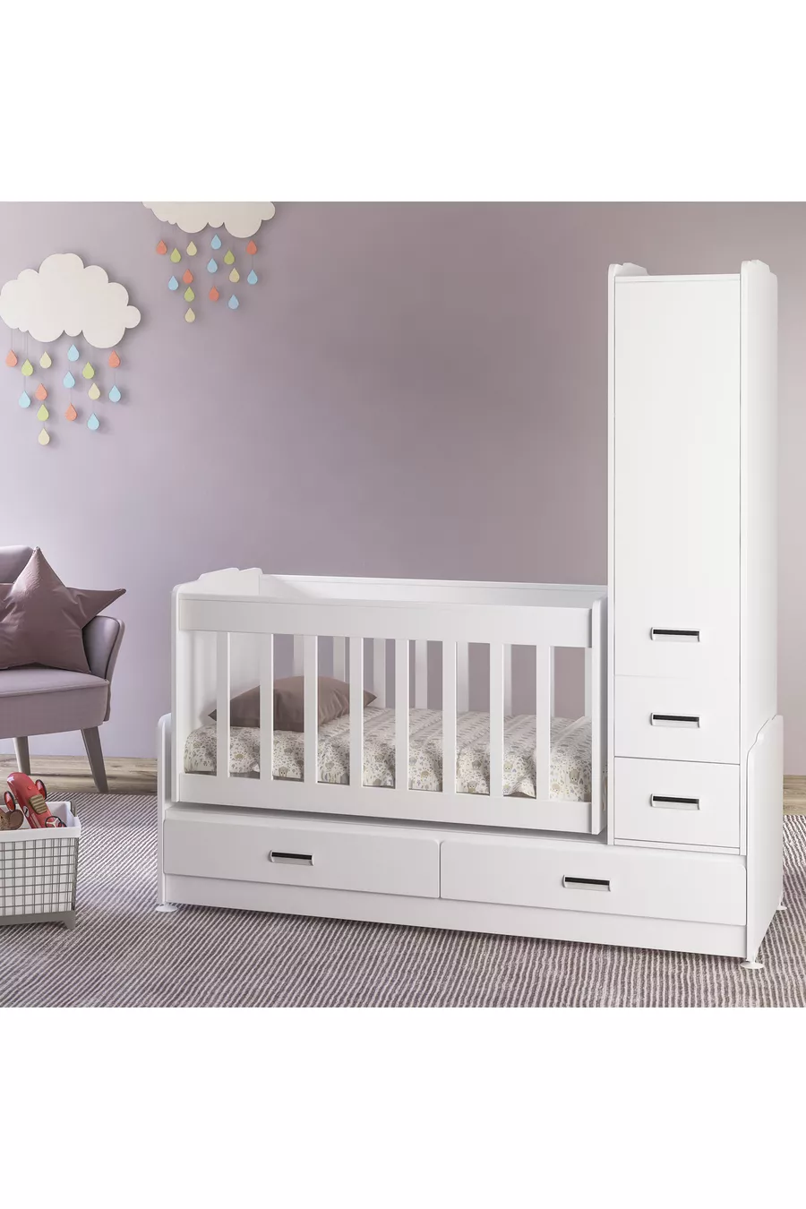 BERCEAU SWING SW AVEC ARMOIRE, ÉVOLUTIF