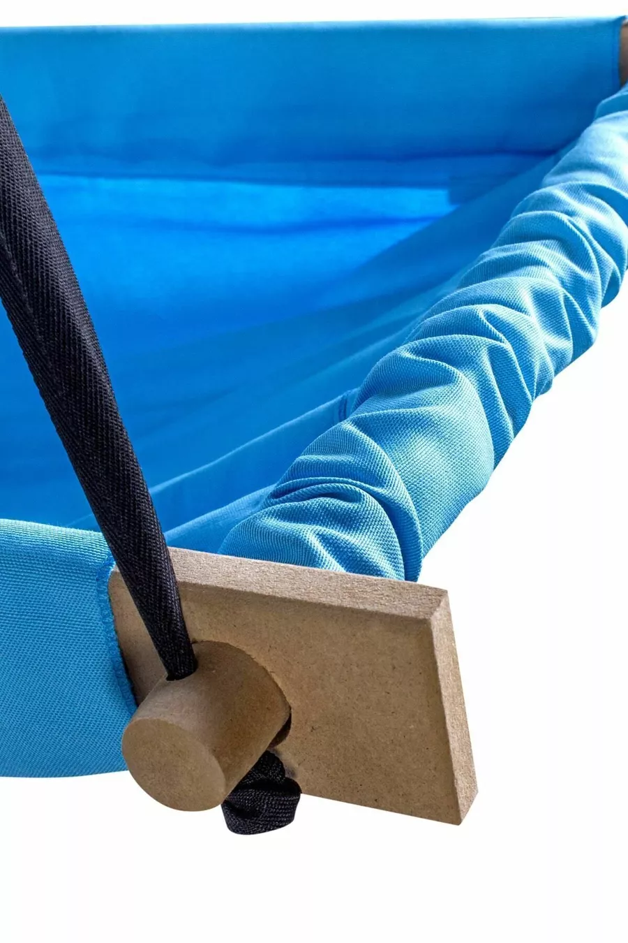 Hamac à ressort en bois bleu Flow Hoppala lit de bébé suspendu au plafond balançoire