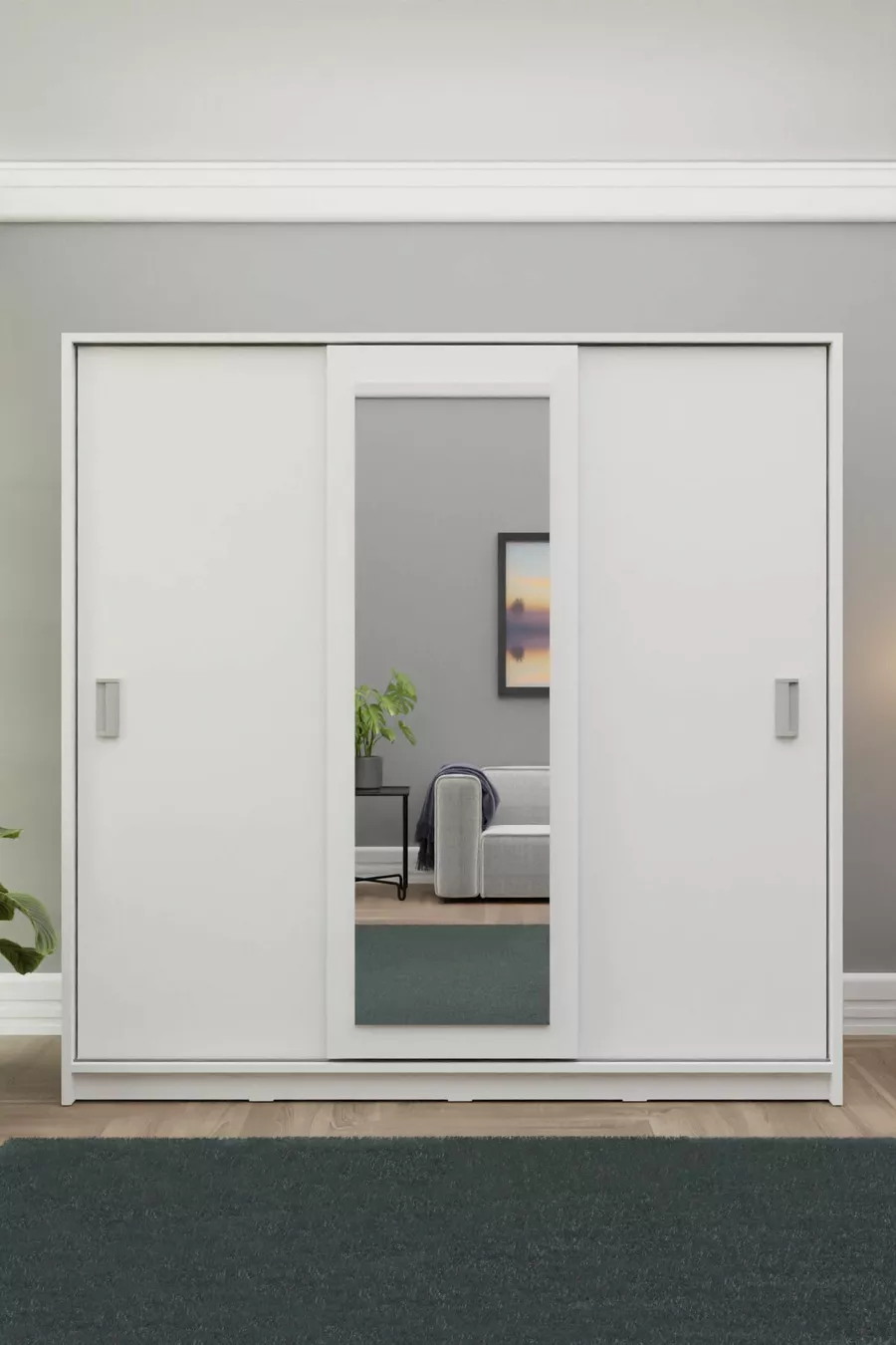 Armoire coulissante blanche 