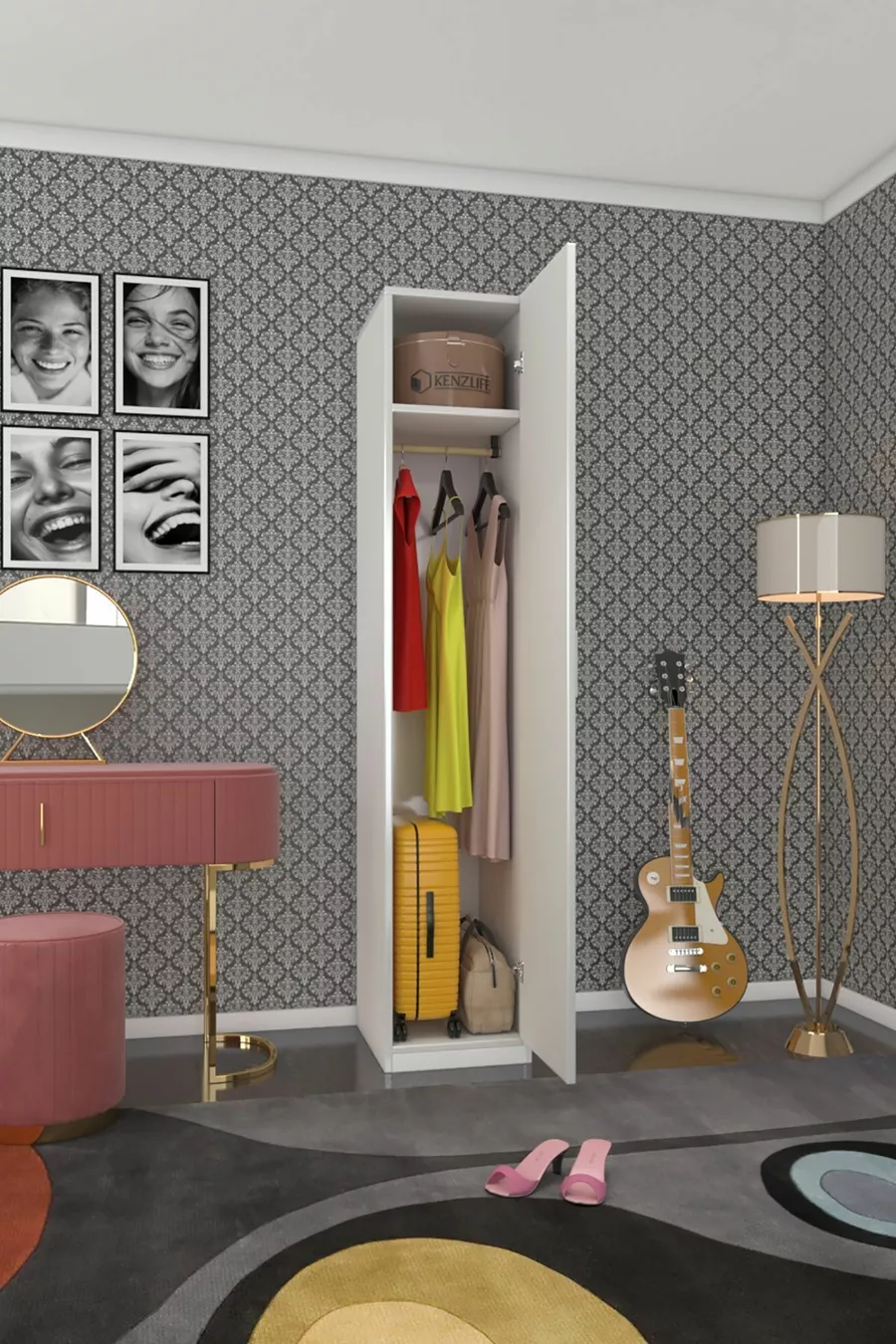 Armoire étudiante à une porte, armoire simple Kasımpatı Byz ** Byz, armoire de bureau avec porte