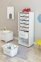 Armoire à jouets KIDS 7 avec 7 paniers et décorations souriantes Boîte de rangement pour jouets