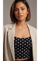 Top court bustier à fines bretelles pour femme